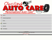 Tablet Screenshot of olmstedautocare.com